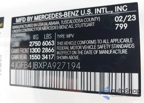 2023 Mercedes-Benz Gle 350 из США, поврежденный, VIN 4JGFB4JBXPA927194